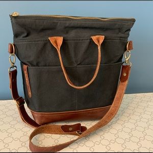 R. Riveter | black canvas + brown leather Otto